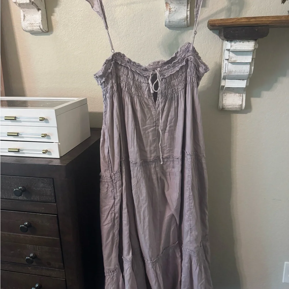 Free People Lavender Tiered Maxi Dress